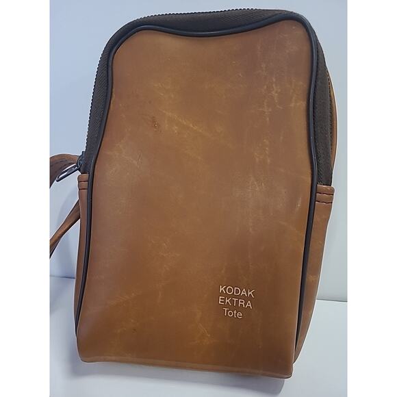Kodak Ektra Vintage Crossbody Camera Shoulder Carry Bag Tote Leather Brown - Picture 4 of 15
